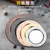 Fruit plates, stainless steel round plates, craft plates, decorative items, European-style Western plates, steak plates, fruits details Picture